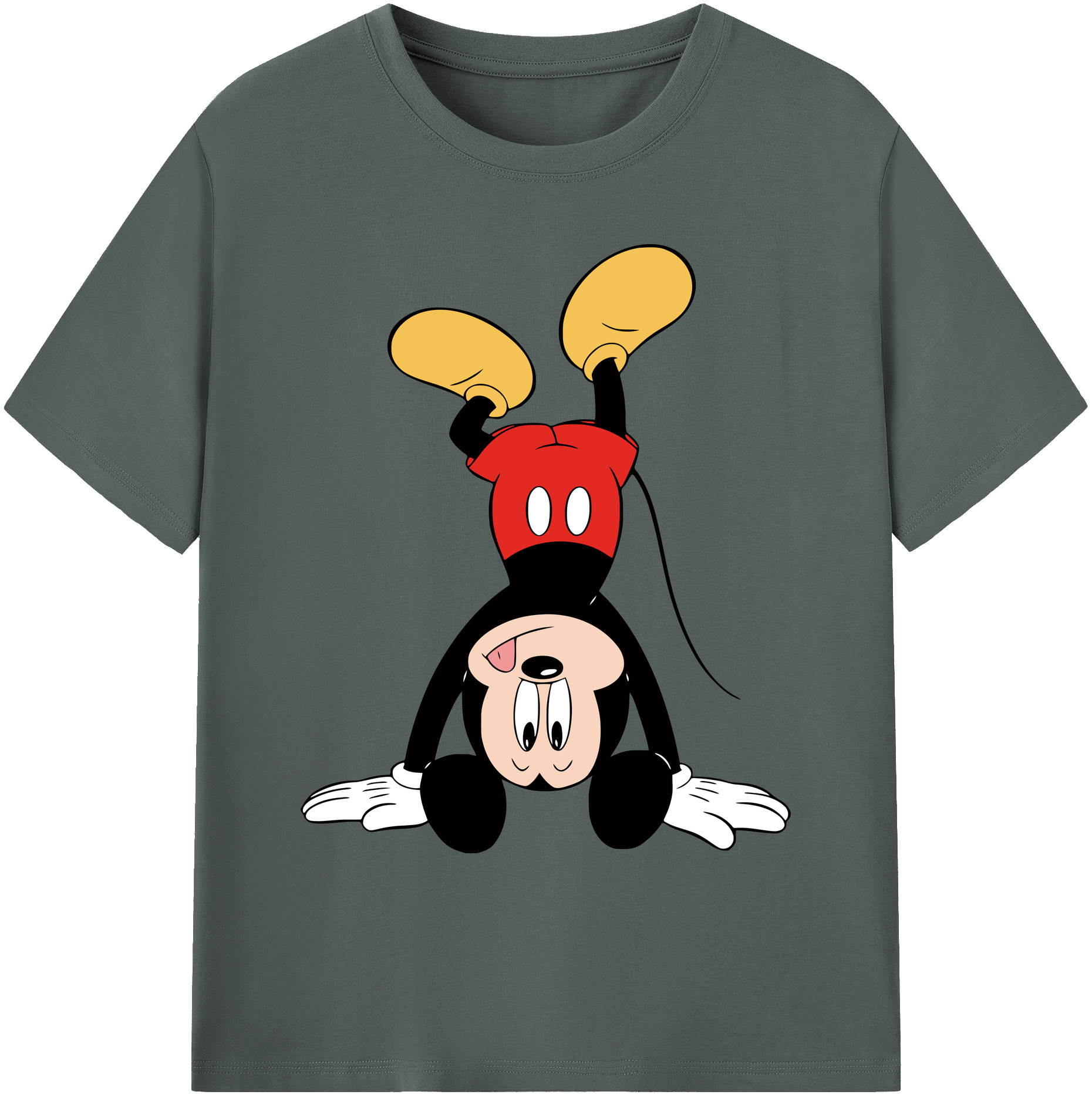 ミッキーマウス Mickey Mouse 綿100％ メンズ半袖Tシャツ｜肌触りやわらか＆通気性
